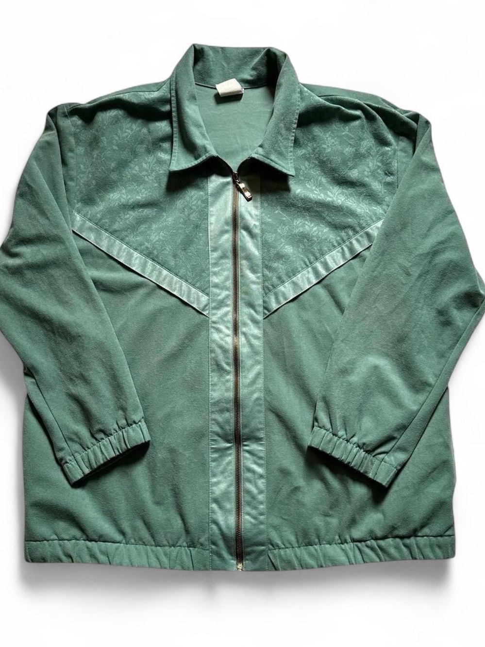 Vintage 1980s Teal Green Full-Zip Casual Jacket XL